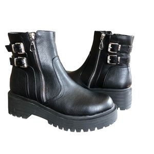 GBG Los Angeles Lug Sole Combat Moto Boot 8.5